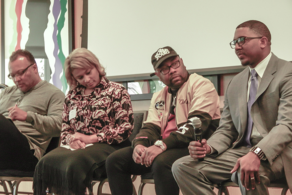 Panelists discuss equality and opportunity in Grand Rapids.