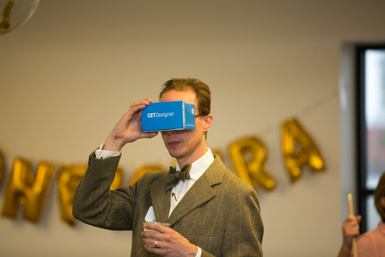 Rapid Growth's own Adam Bird tries out the VR tour. 