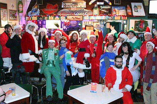 10th Annual Santa Crawl: St. Nick takes a night off to party on the town