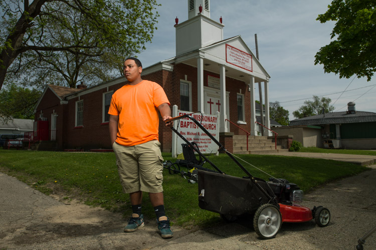 Calvin Pimpleton owns a lawn care business.