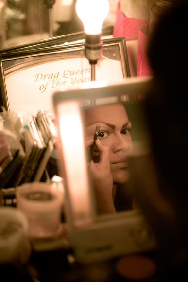 Batty Davis, drag queen, MC, makeup artist.