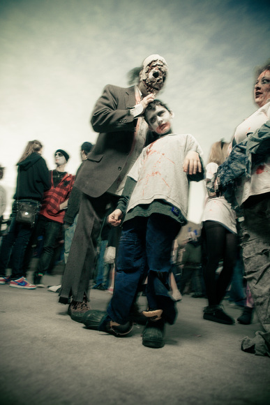 The living dead gather for the Zombie Walk.