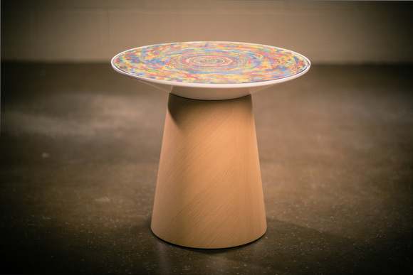 The table Chuck Anderson designed for Turnstone.