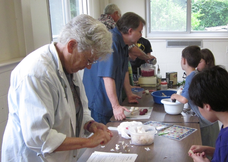 An intergenerational cooking class in Chelsea.