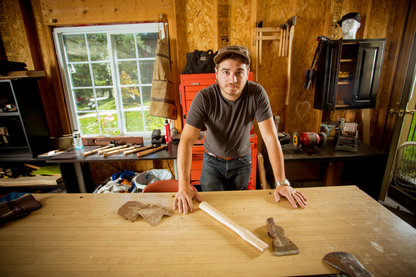 Victor Sultana restores vintage axes and hammers.