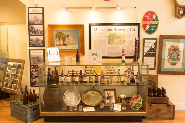 The Muskegon Brewing Co. exhibit greets visitors at the front of the museum.
