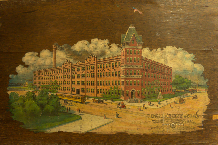 The Chase Hackley Piano Factory, as it looked when it debuted at the turn of the 20th century.