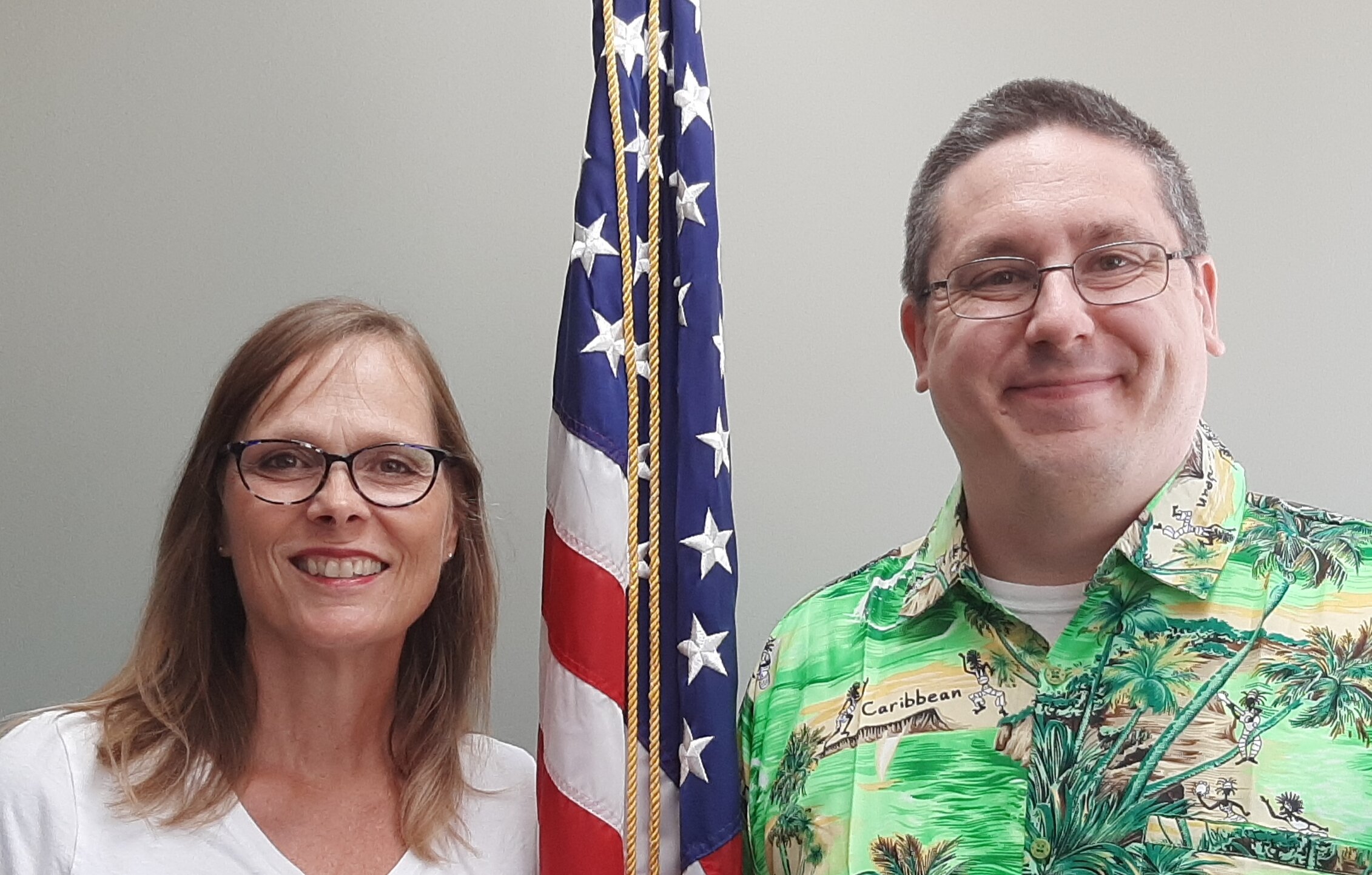 Manager of Veterans Services Martha D. Burkett and VSO Supervisor Ryan Grams.