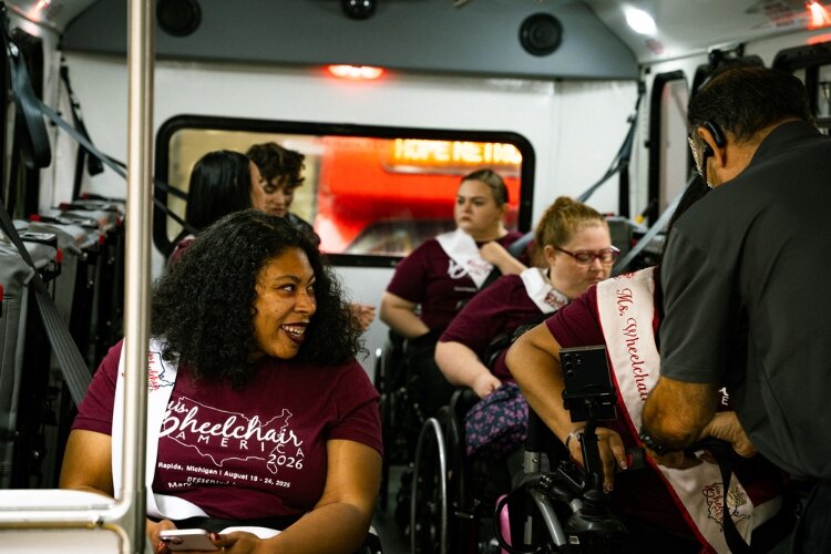 Hope Network’s buses offered a rare chance for contestants to ride together, since most vehicles fit only one wheelchair.