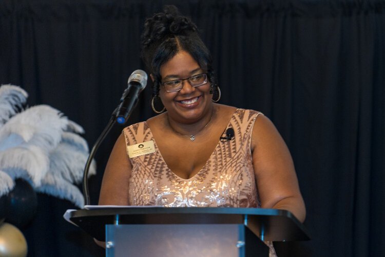 Ciarra Adkins founded the Grand Rapids area’ Black-led Aqume Foundation in June 2021. 