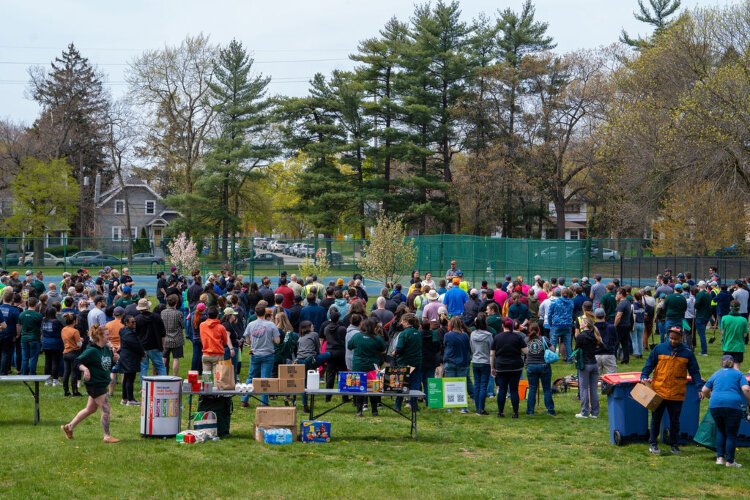 Crowd gathering for opening remarks at ArborFest 2024, photo by Tiffany Fant (Mo'Photography LLC).