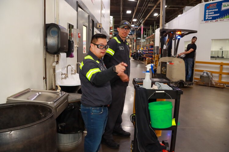 Will Dirk Bakhuyzen, and his co-worker, Nick, on the job at Weller Truck Parts in Wyoming. 