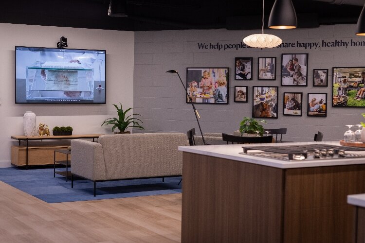 Bissell's “The Experience” is an immersive space showcasing its cleaning products in a realistic home setting.