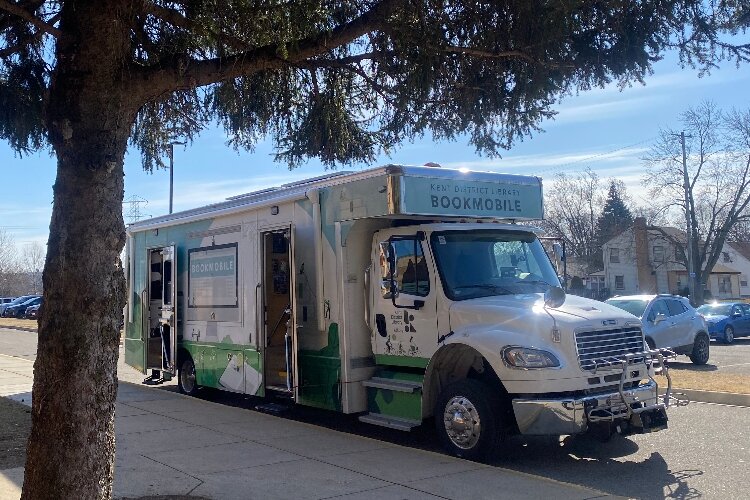As a community engagement librarian, one of Hannah Lewis' duties is driving the KDL bookmobile. 