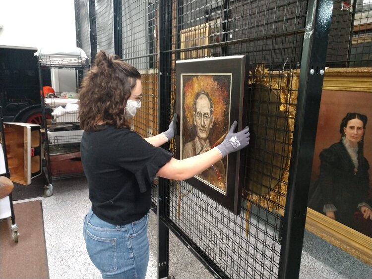 Margaret Paxton, Assistant to the Curator of Collections, works at the Community Archives and Research Center.