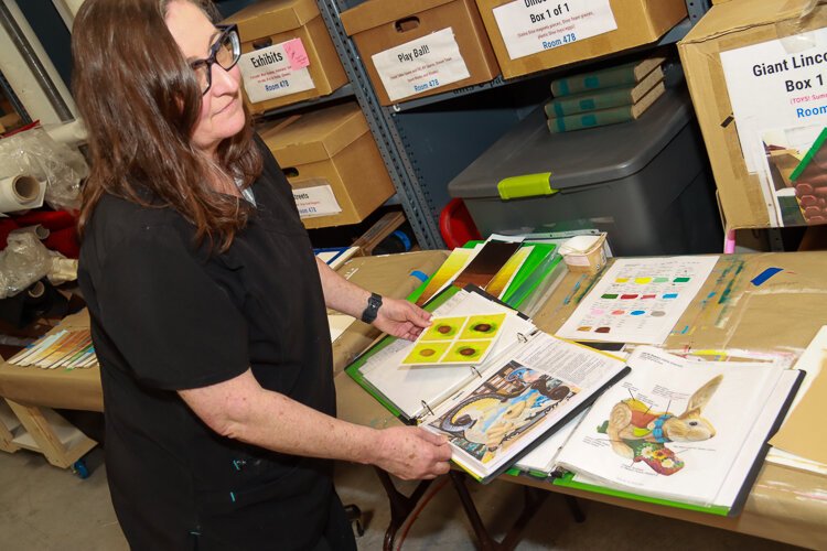 The GRPM's art department translates Stevie Hornyak's research to the "canvas."