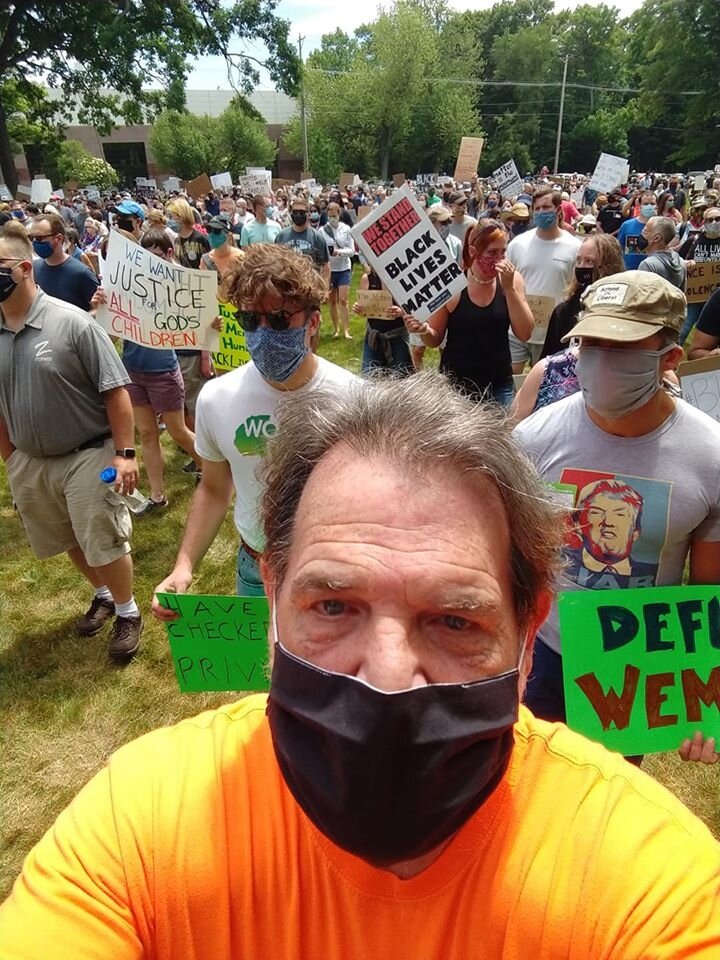 Dave Edmonds at George's Peaceful Unity Demonstration on June 7.