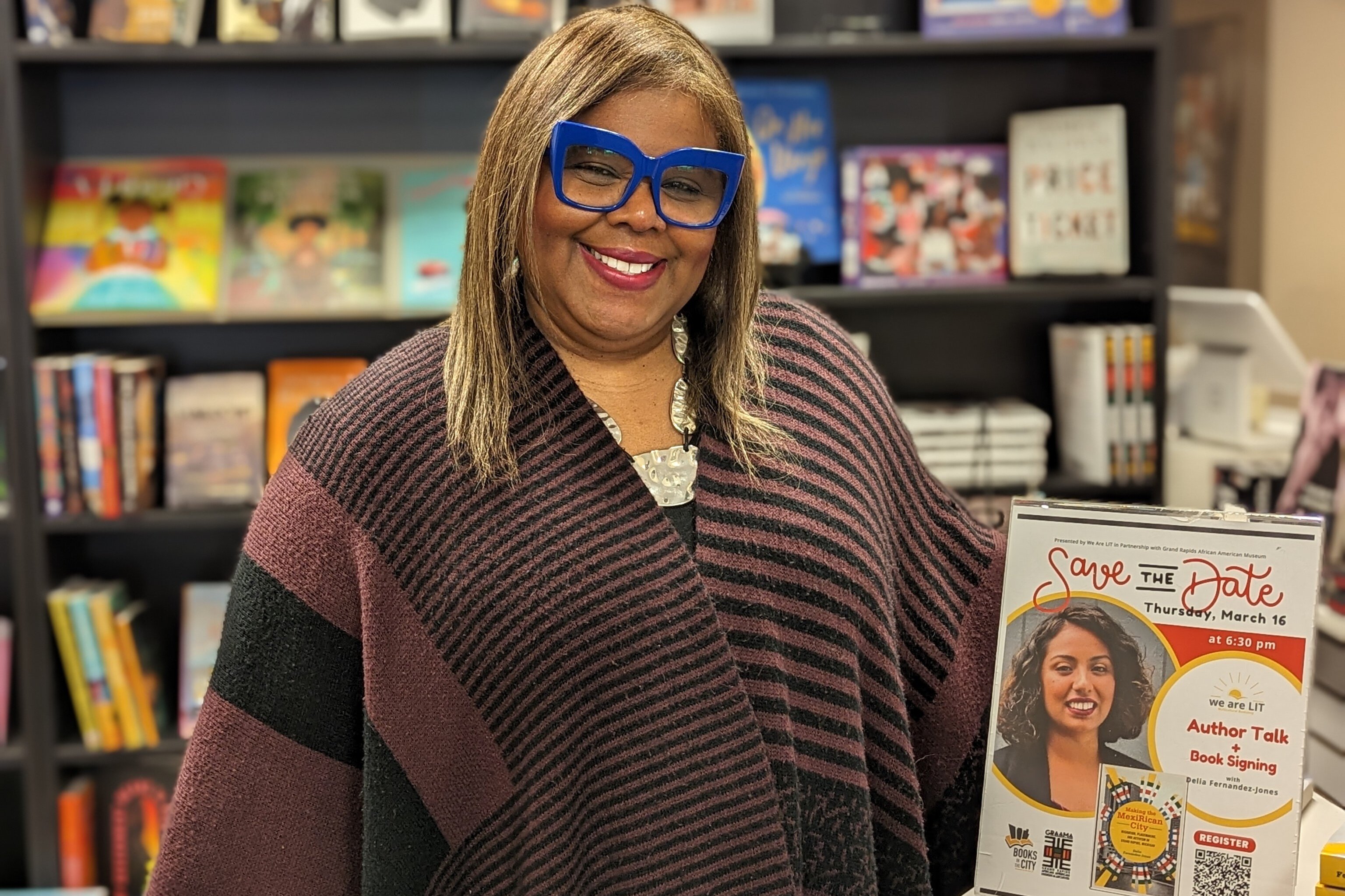 Grand Rapids African American Museum and Archives Education Coordinator Deborah Pryor Bayard