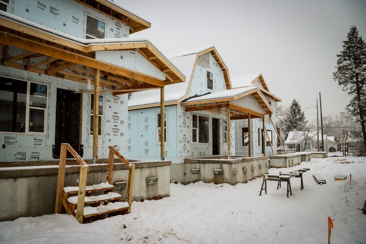 A view of the many distinct, single-family home styles being created at 2080 Union.