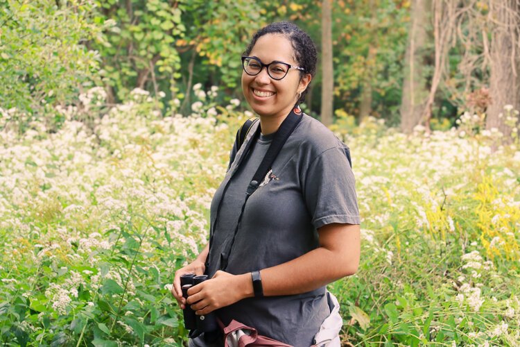 Amanda Duke from Montcalm County often visits Huff Park because of its unique wildlife.