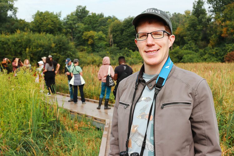 Professor Daniel Goldberg from GVSU Biology enjoys activities like birding that connect science with the community.