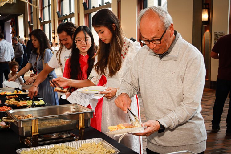 Reception for GR Stories allowed folks to dive into Vietnamese cuisine. 
