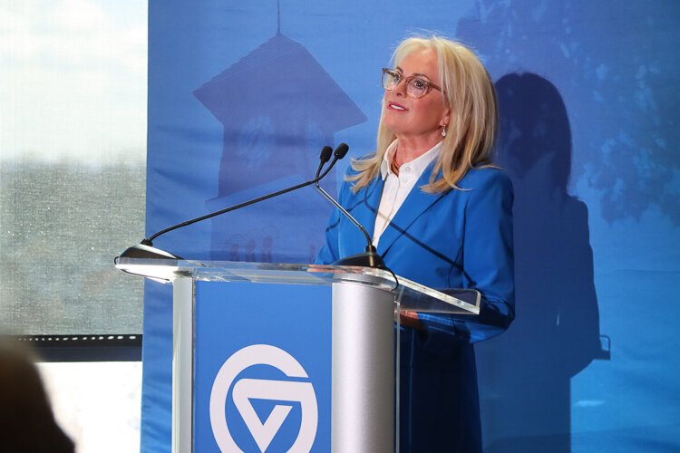 Pamella DeVos of the Daniel and Pamella DeVos Center for Interprofessional Health at GVSU.