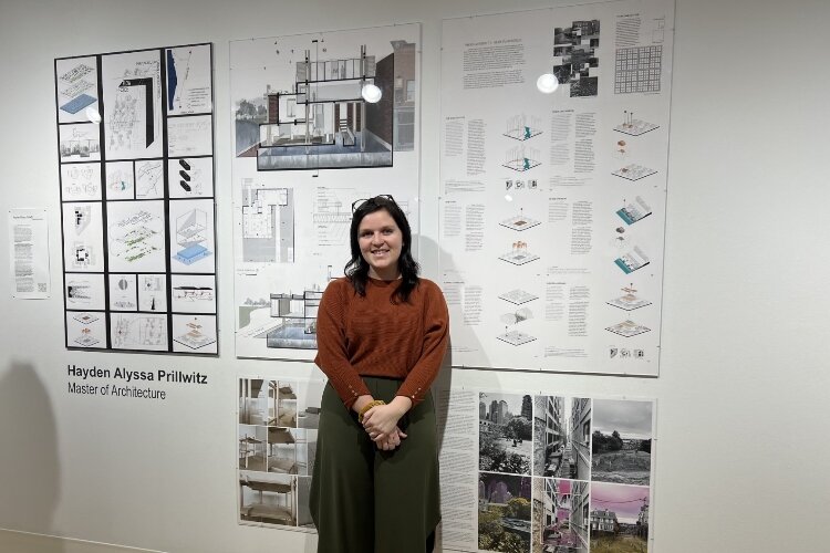 Hayden Prillwitz was named the KCAD M.Arch program's 2023 AIA Medal for Academic Excellence recipient.