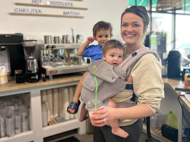 Morgan Williams with her sons.