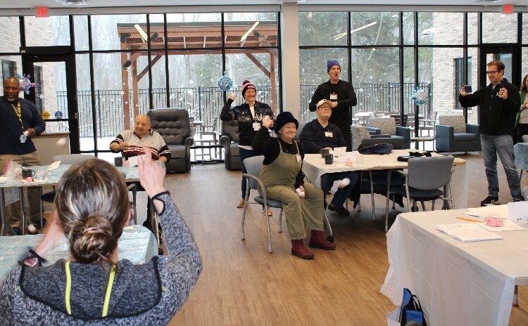Seniors at the PACE center in Lowell earlier this year. 