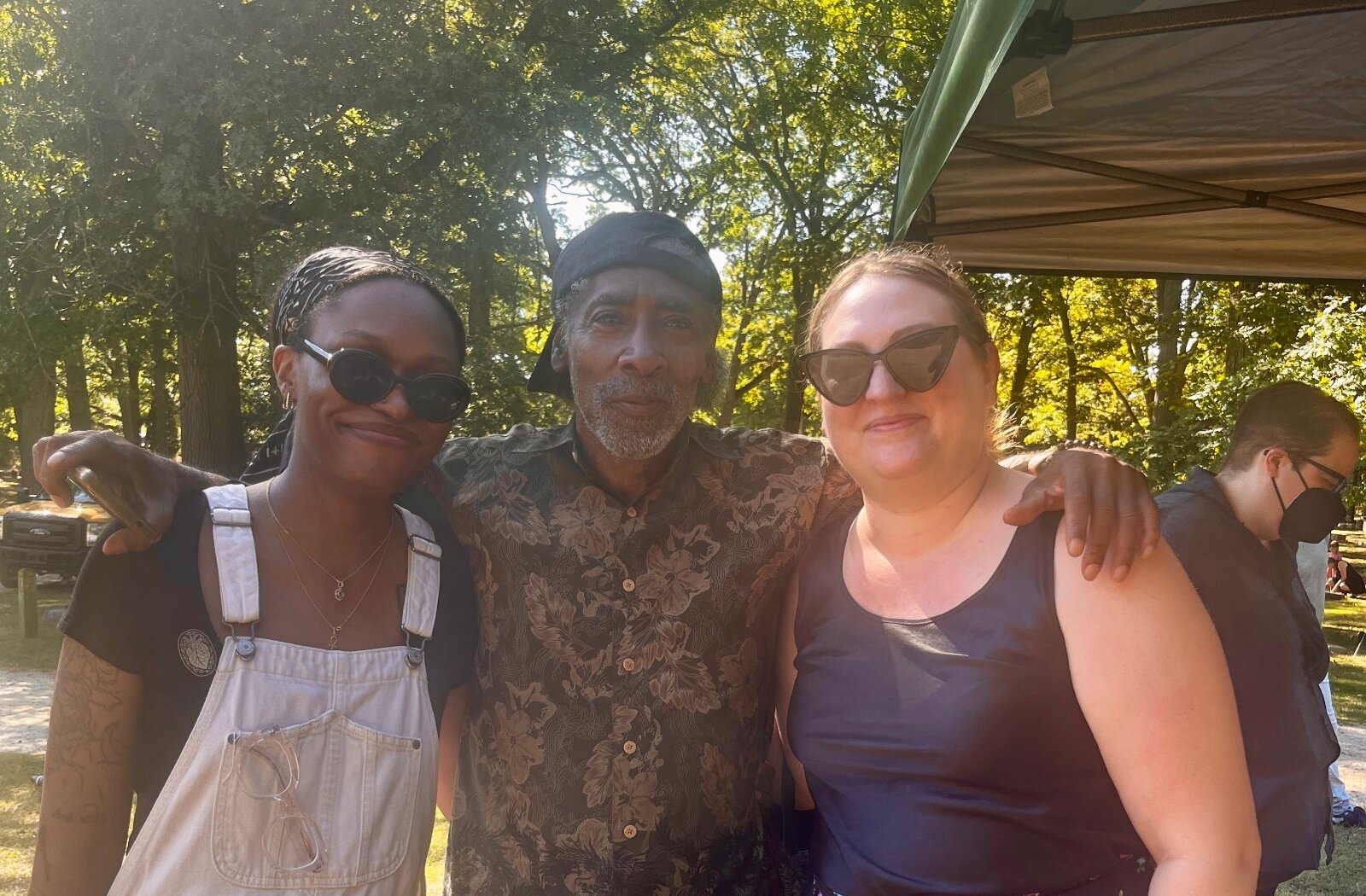 Volunteers Octavia Mingerink, Michael Smooth, and Angela Smith at the 2024 memorial.