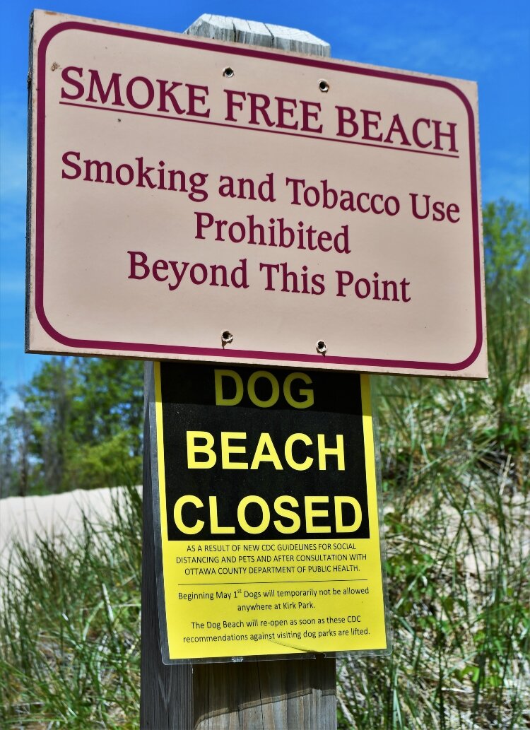 Coronavirus threat closes dog beach at Kirk Park.