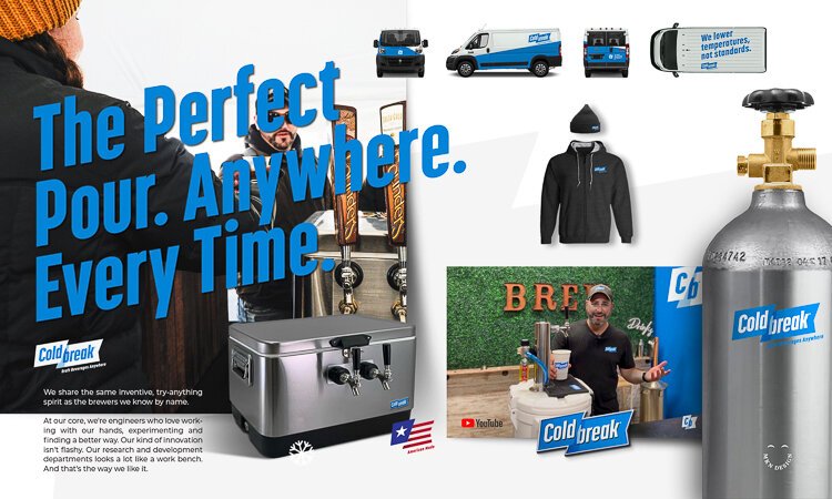 For Coldbreak, Nÿkamp led a research-driven brand redesign, crafting strategy, messaging, and a cohesive visual identity.