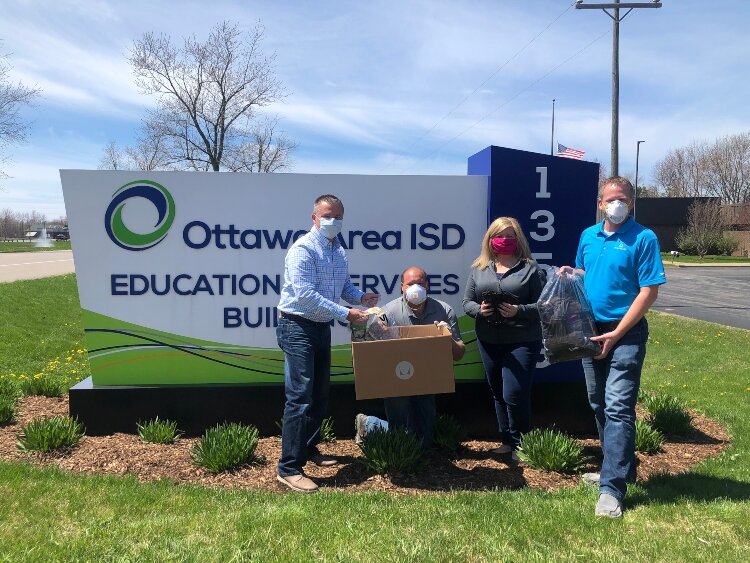 Herman Miller-made face masks were donated to the OAISD. 