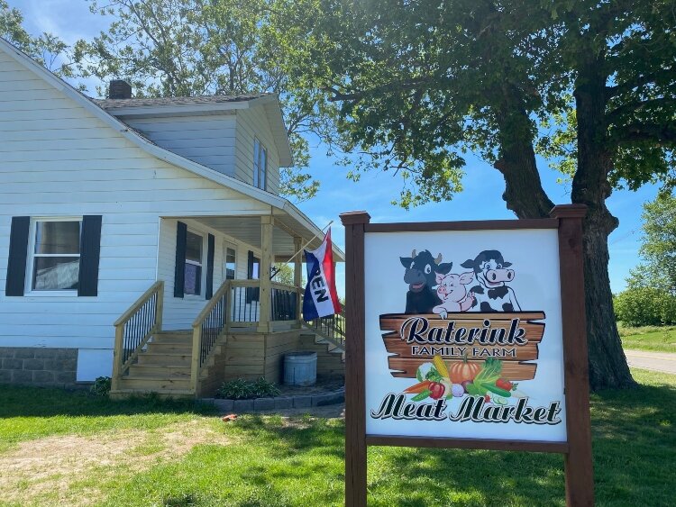 The Raterink Family Farm Meat Market is located next to the family's farm in Zeeland Township. 