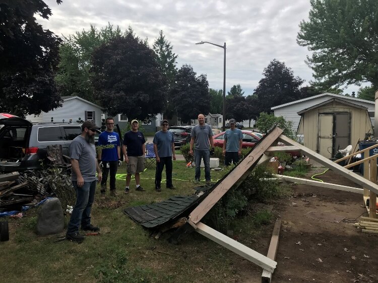 One of the DISHER's stewardship projects involved working with Community Action House to rebuild a deck for the nonprofit's client. 