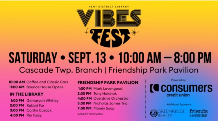 KDL’s Vibes program pays artists, streams local music, and hosts Vibes Fest on Sept. 13, connecting community members with West Michigan’s diverse musicians.
