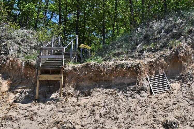 Waterfront erosion is tossing building materials onto beachfronts.