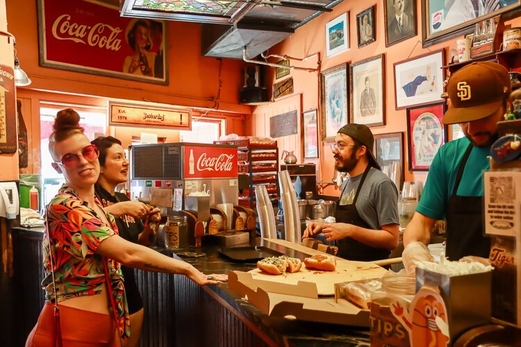 You never know who you will bump into at Yesterdog, like performer Audra Larsen, who was in town last week. 