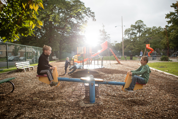 Kids enjoy Cherry St. Park. 