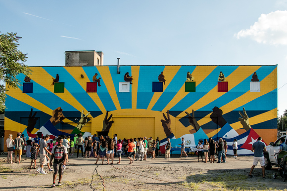 GAAH and the Hispanic Center of Western Michigan created this stunning mural on Grandville Avenue.