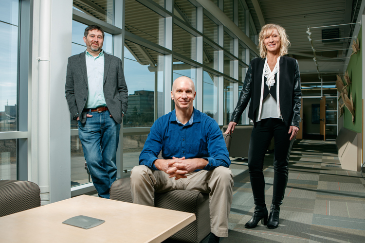 From left, Thomas Hopper, Kevin Ricco and Valerie Byrnes.