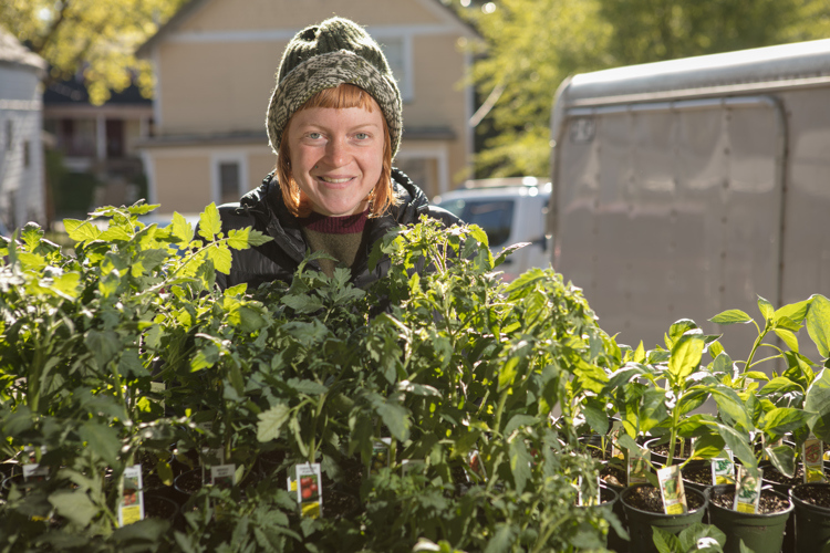 Plants, produce and smiles greet the community at the Fulton St. Farmers Market.