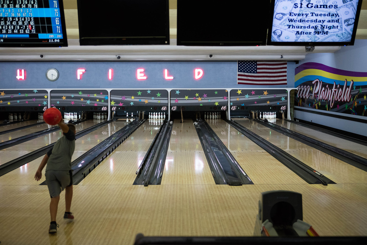 Bowlers enjoy Northfield Bowling and Cocktails on Plainfield.