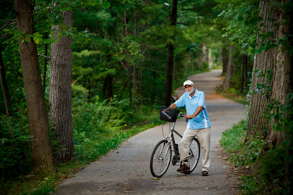 Mike Norton on Boardman Lake portion of the TART Trail (Traverse City)