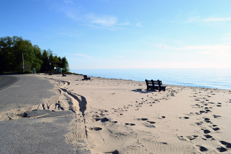 Sand beaches are definitely a plus on a bike trip.