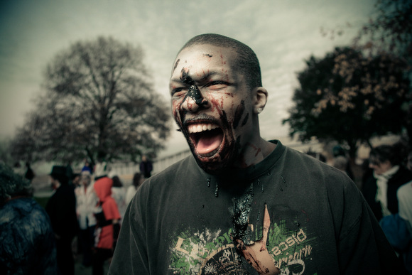 The living dead gather for the Zombie Walk.