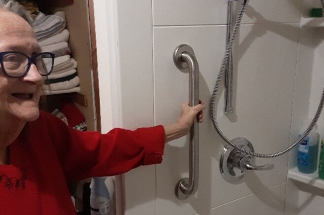 A modification such as grab bar can make a bathroom safer for someone with mobility issues. (DAKC)