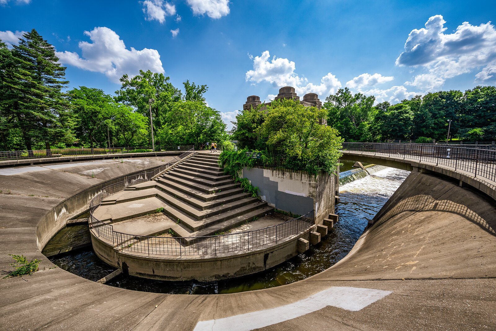 Brenke Fish Ladder, Lansing River Trail. Photo by Doug Coombe.