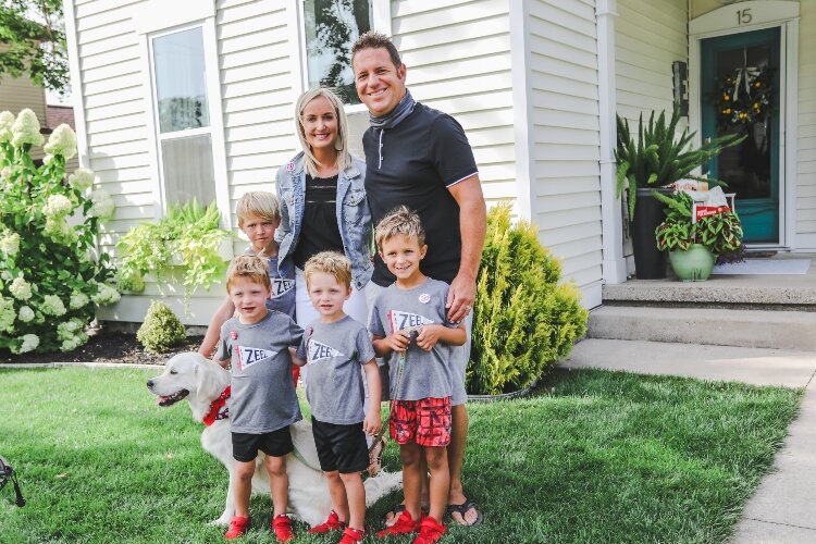 Zeeland residents Jill and Jordan Emmick with their four sons.